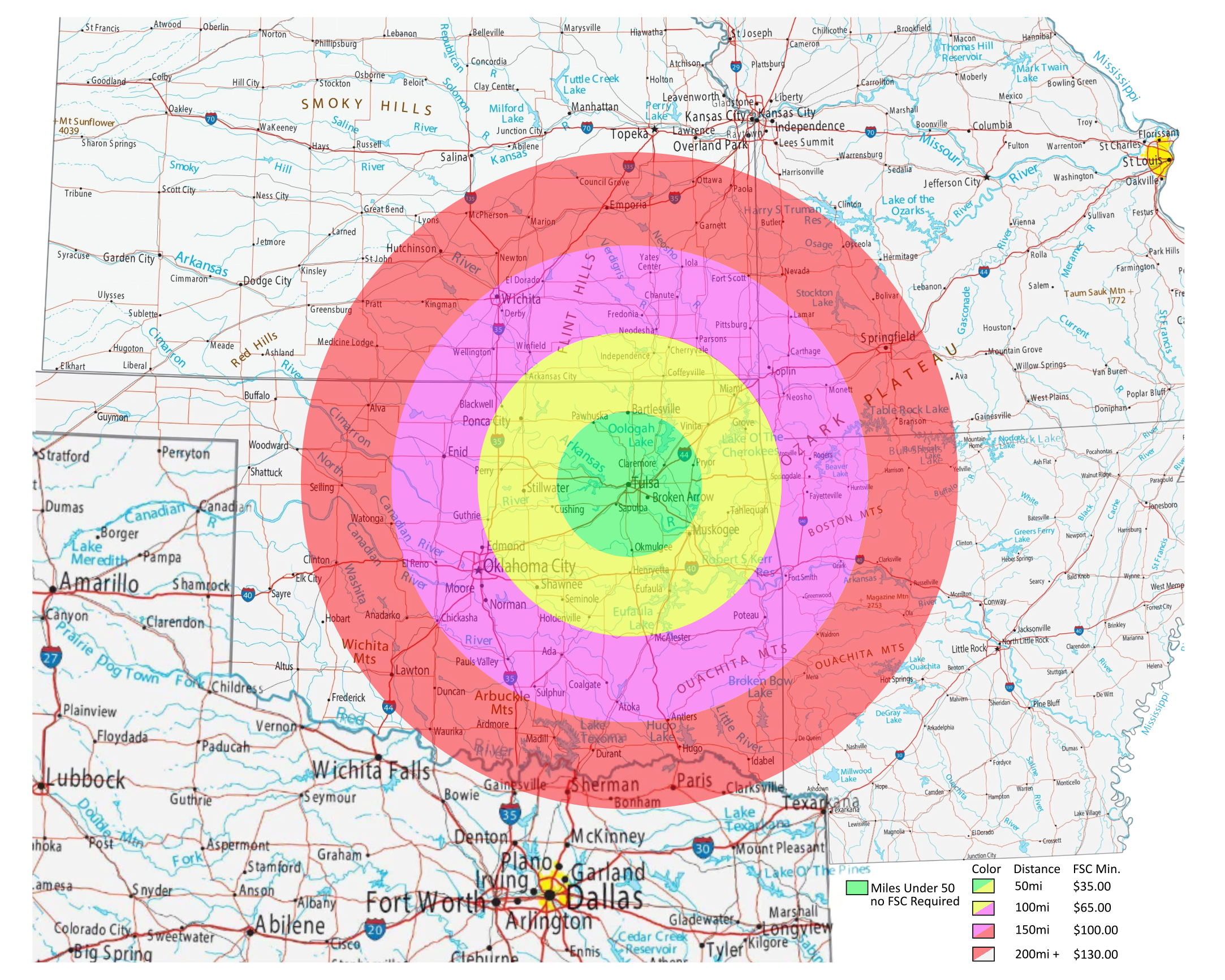 service area price map